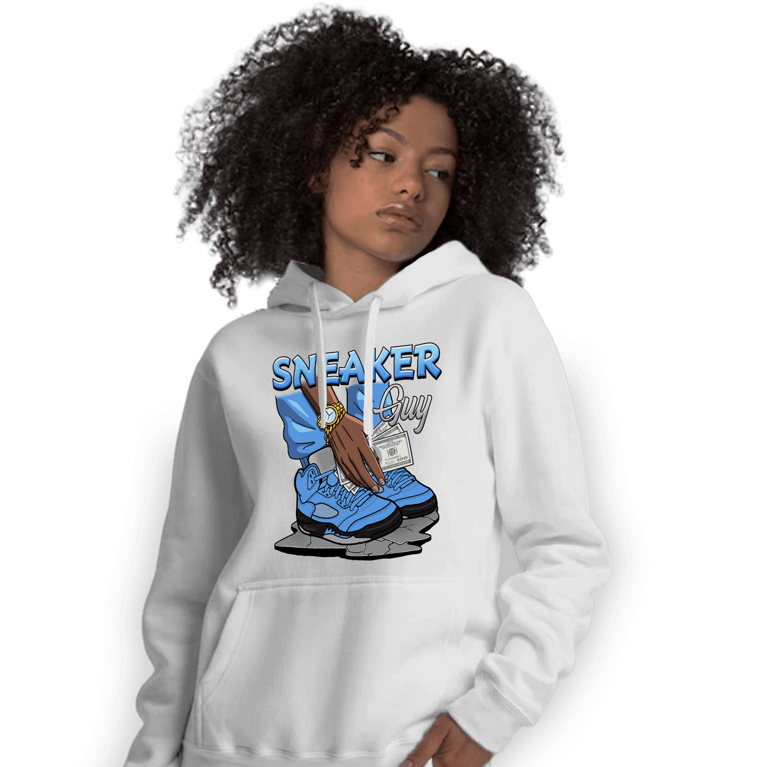 University Blue 5s Hoodie Match Sneaker Guy - NastyJamz