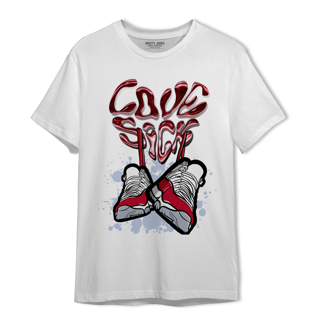 Cherry 11s T Shirt Match Sneaker Love Sick - NastyJamz