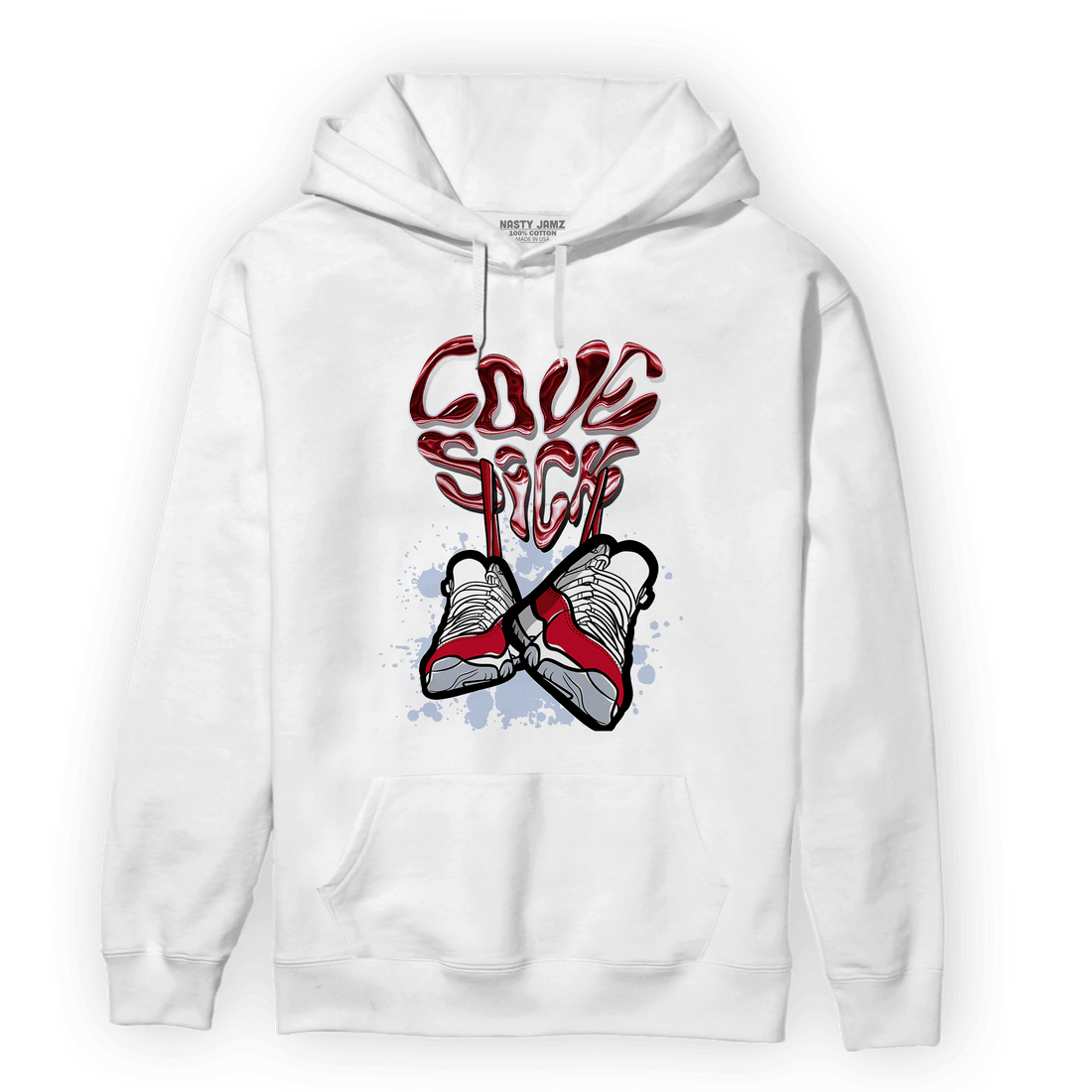 Cherry 11s Hoodie Match Sneaker Love Sick - NastyJamz