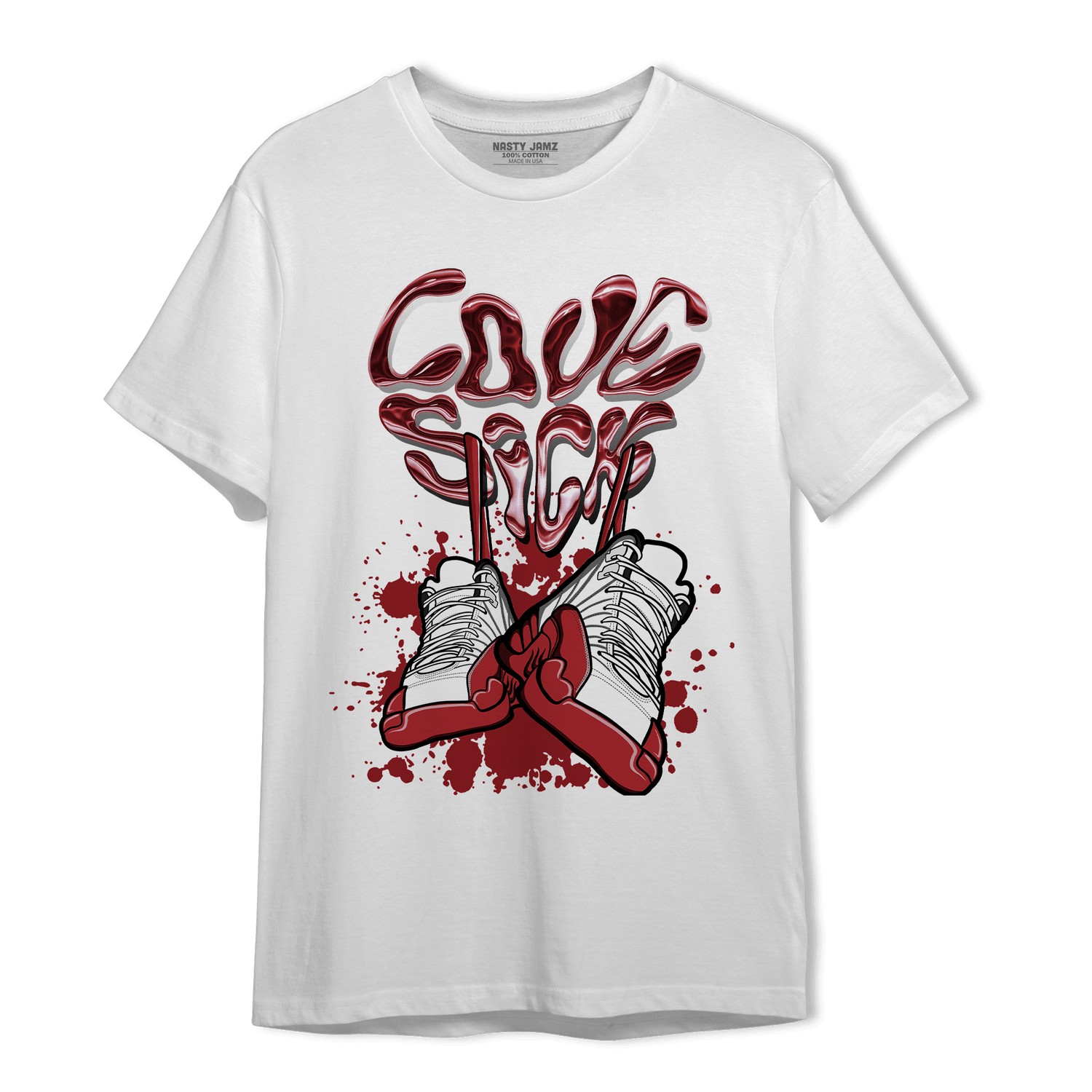 Cherry 12s T Shirt Match Sneaker Love Sick - NastyJamz