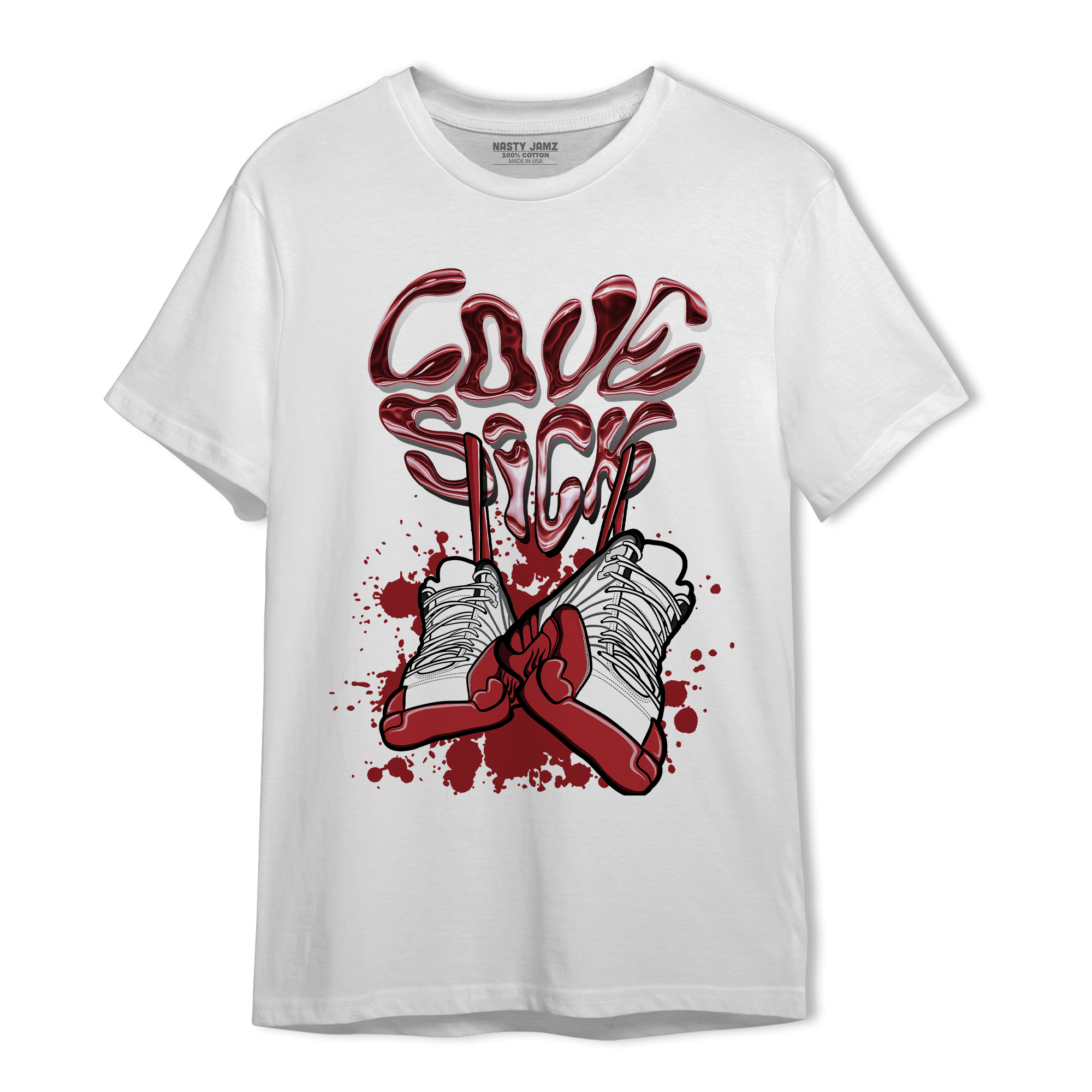 Cherry 12s T Shirt Match Sneaker Love Sick - NastyJamz