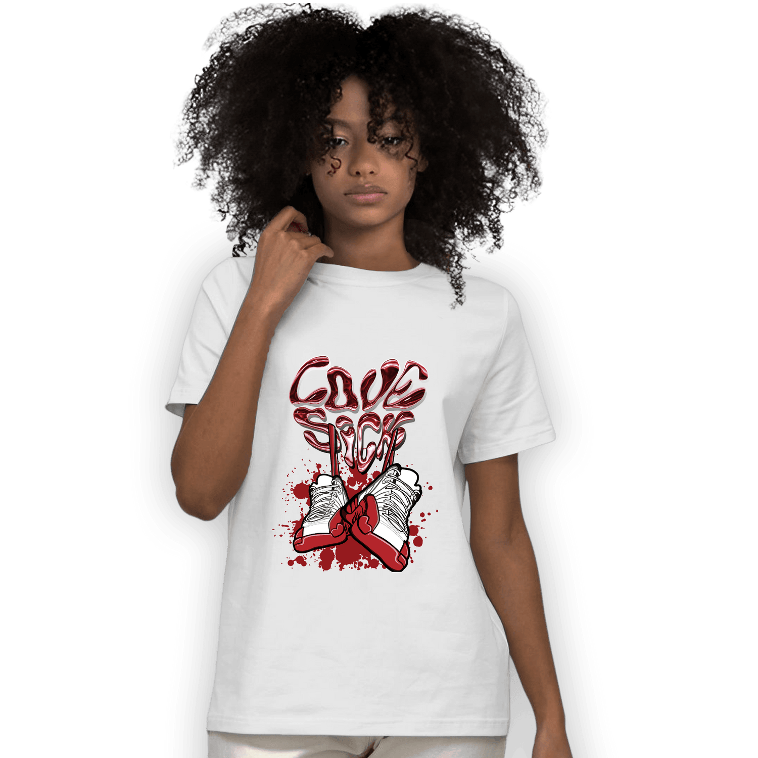 Cherry 12s T Shirt Match Sneaker Love Sick - NastyJamz