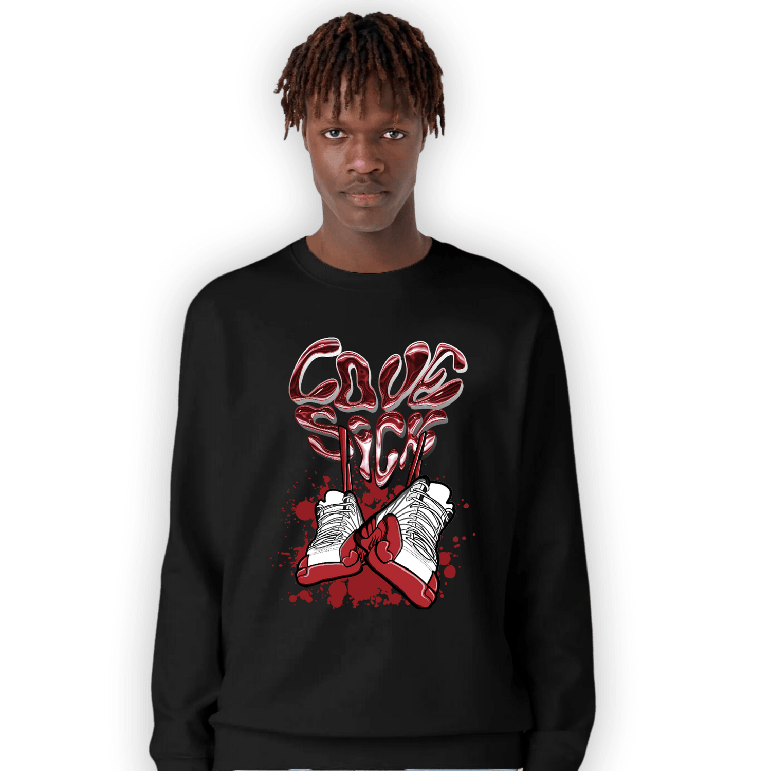 Cherry 12s Sweatshirt Match Sneaker Love Sick - NastyJamz