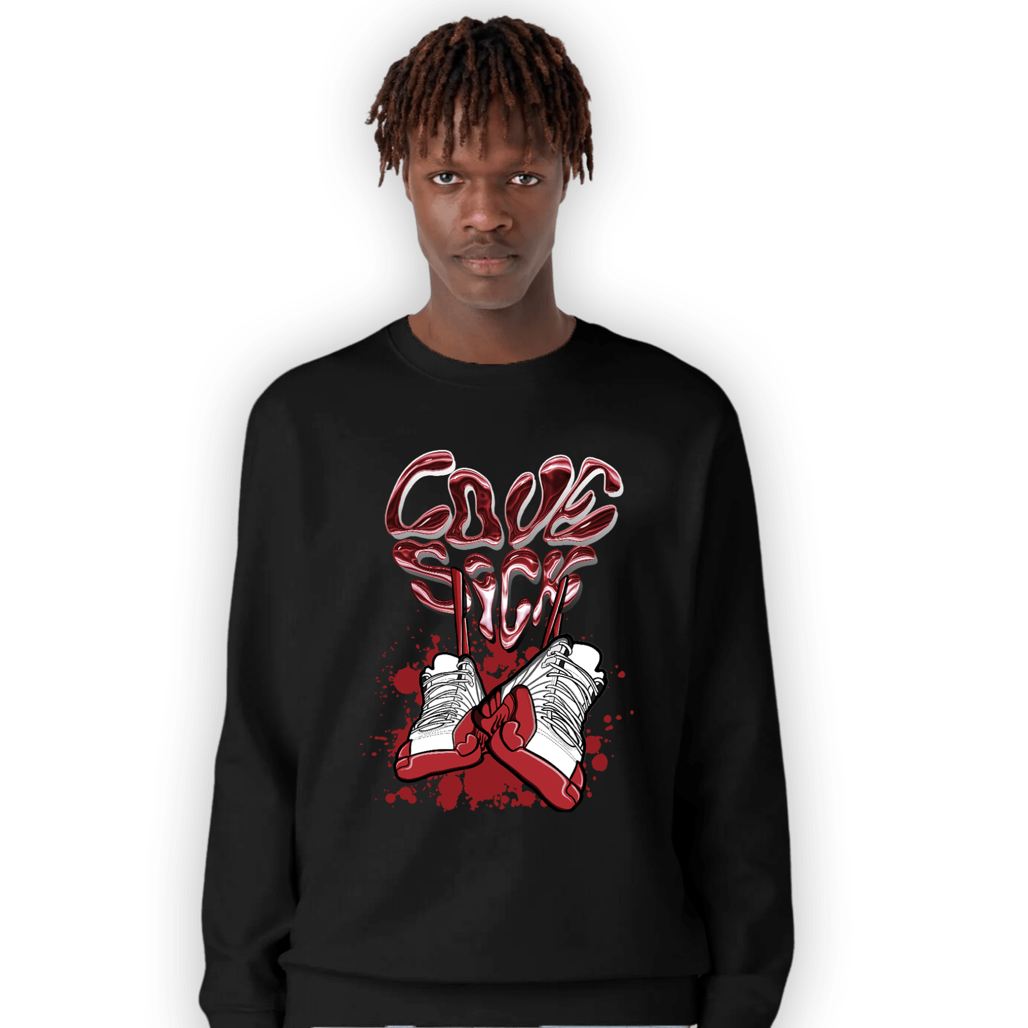 Cherry 12s Sweatshirt Match Sneaker Love Sick - NastyJamz