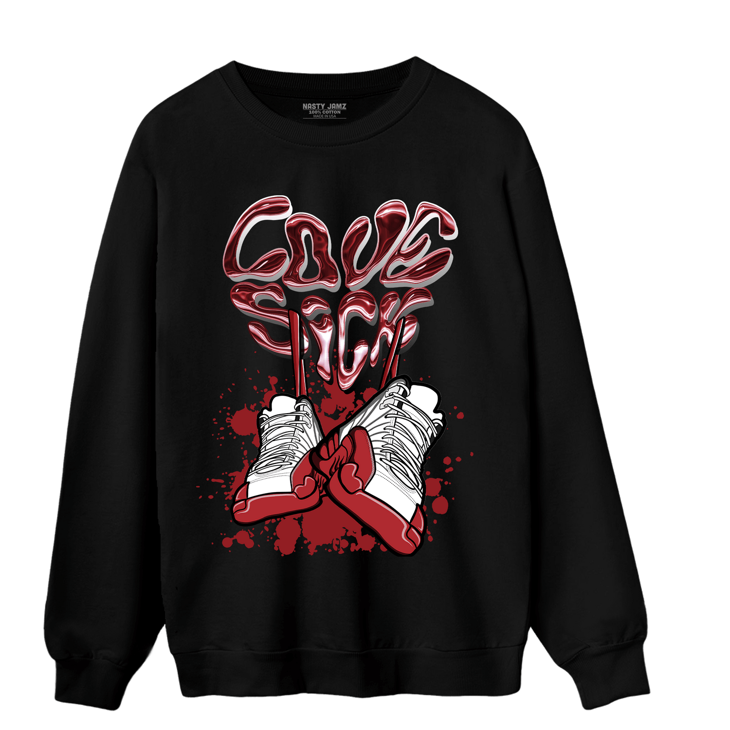 Cherry 12s Sweatshirt Match Sneaker Love Sick - NastyJamz