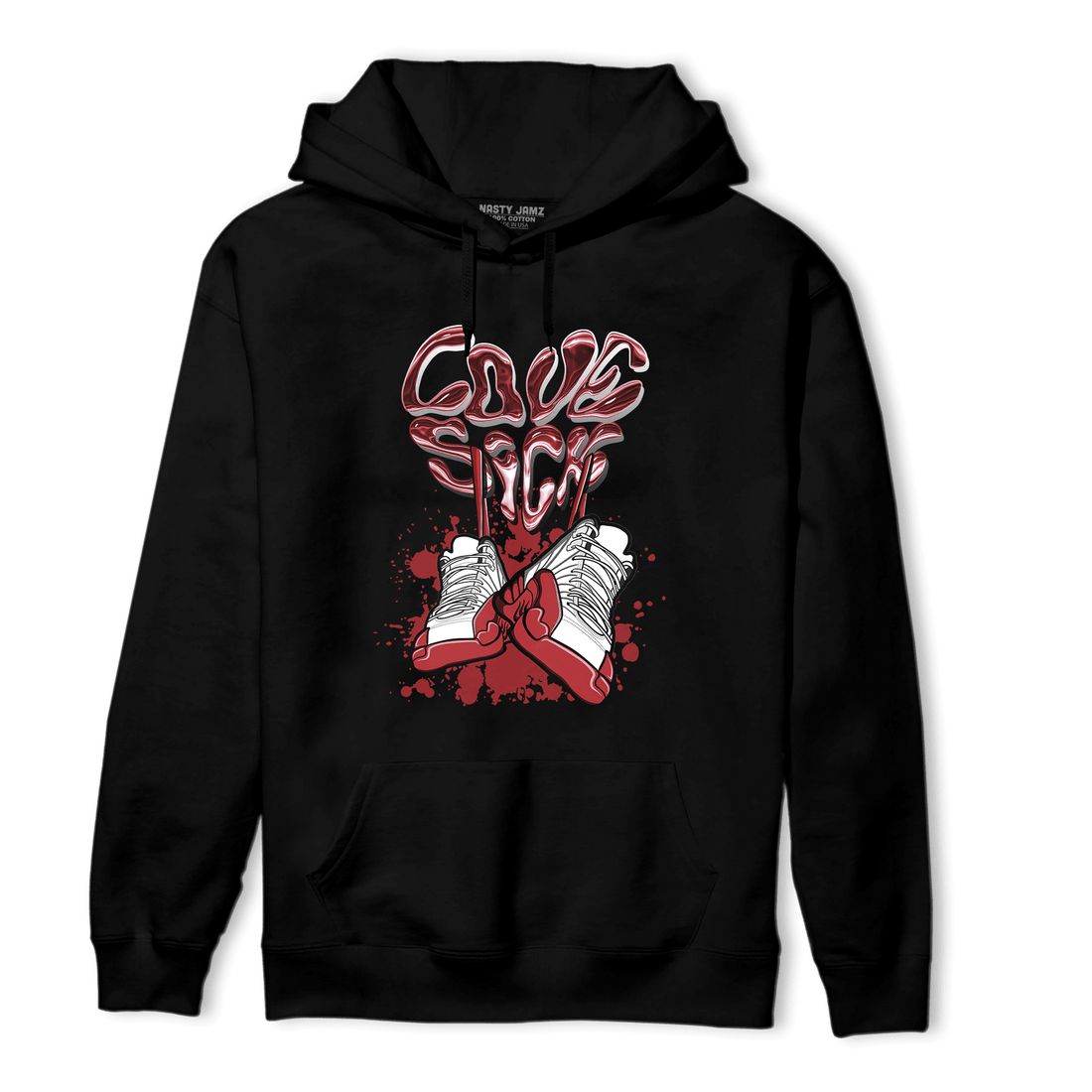Cherry 12s Hoodie Match Sneaker Love Sick - NastyJamz