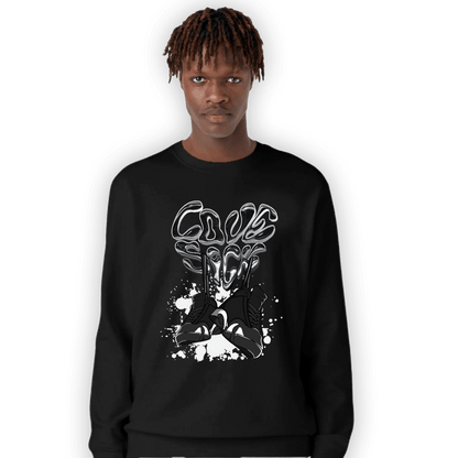 Black White 14s Sweatshirt Match Sneaker Love Sick - NastyJamz