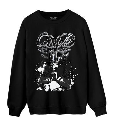Black White 14s Sweatshirt Match Sneaker Love Sick - NastyJamz