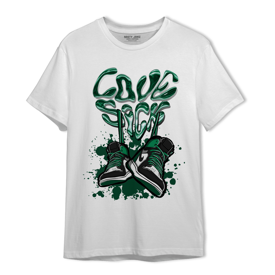 Celtic Lucky Green 1s T Shirt Match Sneaker Love Sick - NastyJamz