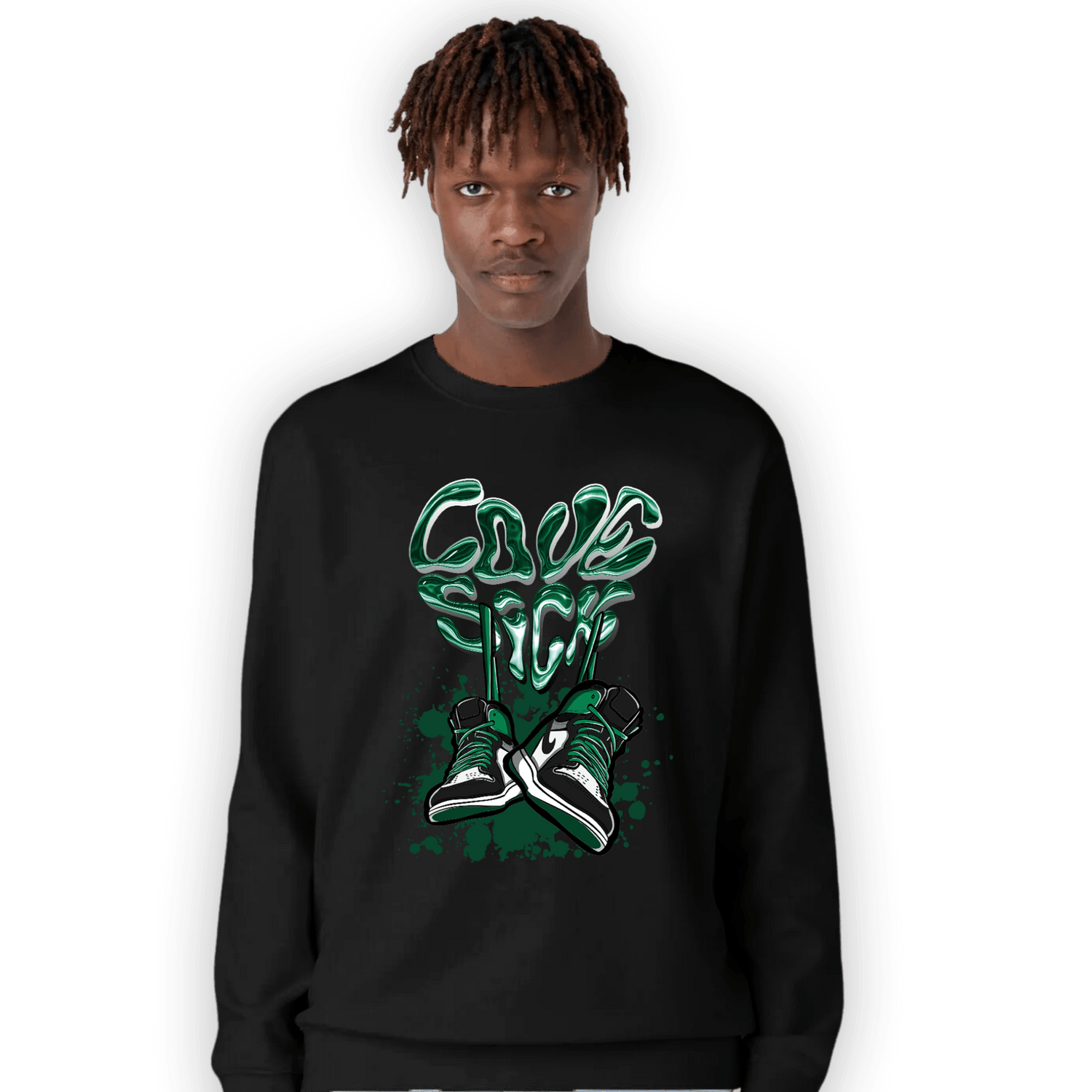 Celtic Lucky Green 1s Sweatshirt Match Sneaker Love Sick - NastyJamz