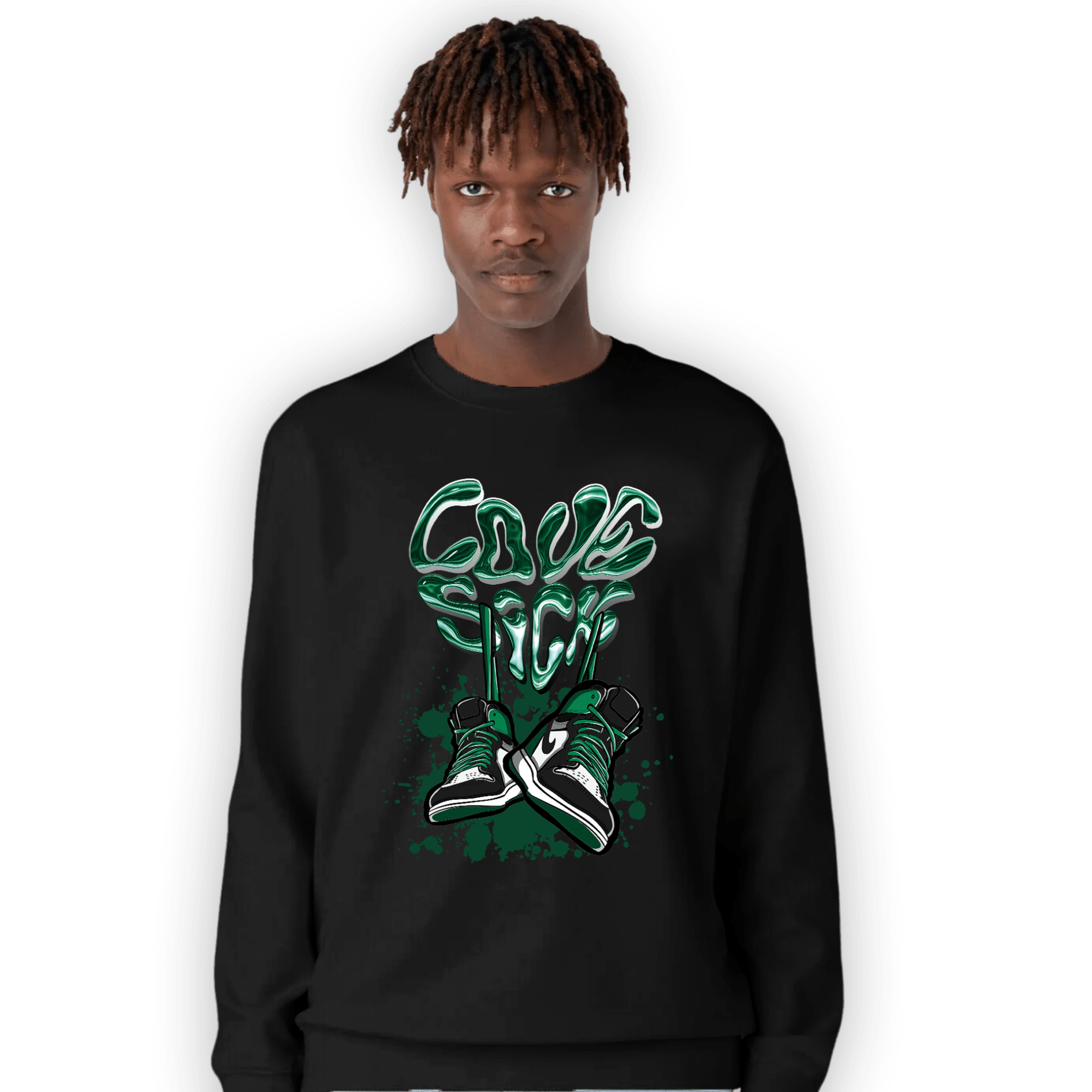 Celtic Lucky Green 1s Sweatshirt Match Sneaker Love Sick - NastyJamz