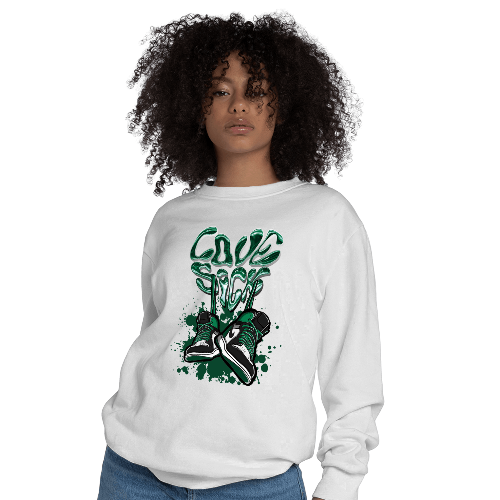 Celtic Lucky Green 1s Sweatshirt Match Sneaker Love Sick - NastyJamz