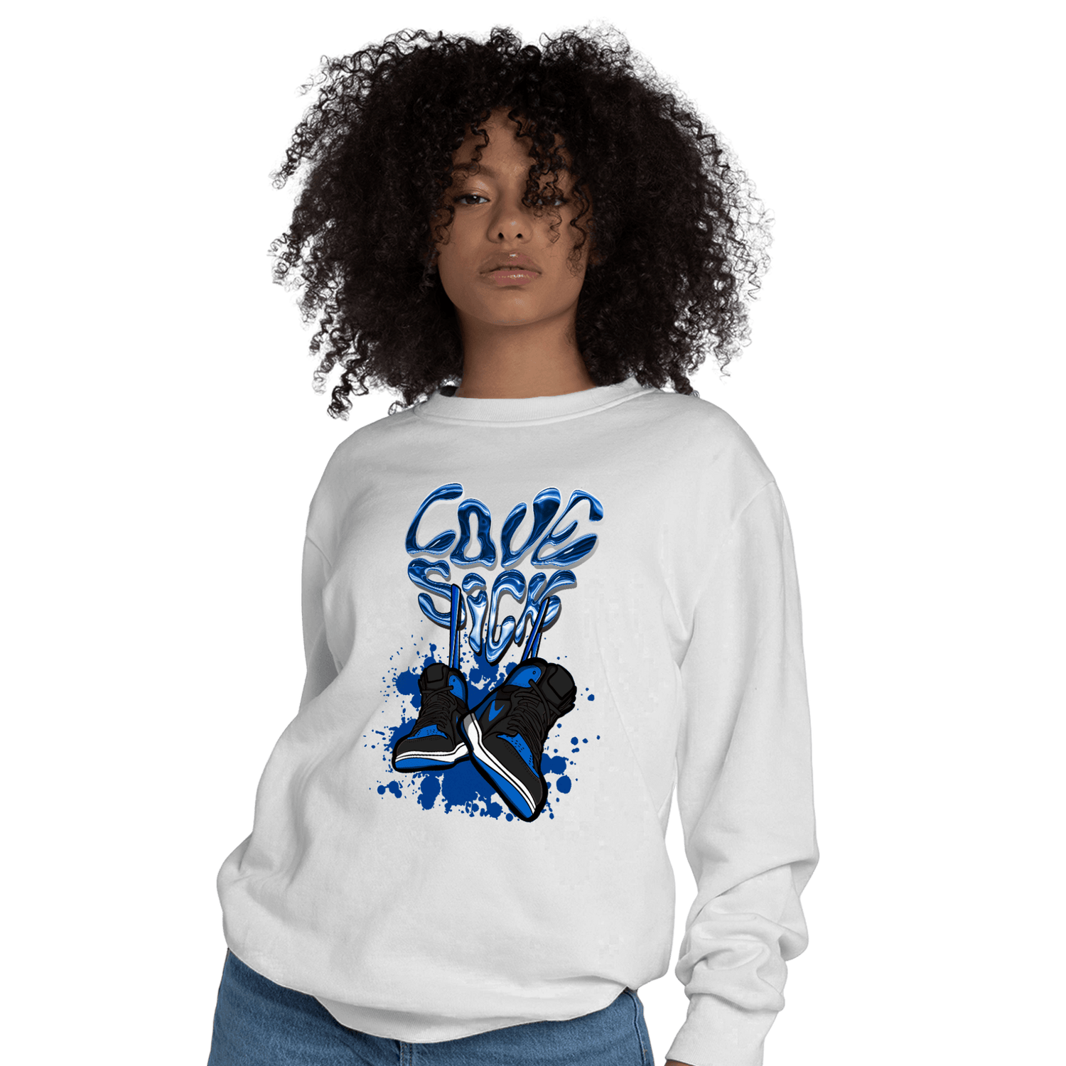Royal Reimagined 1s Sweatshirt Match Sneaker Love Sick - NastyJamz