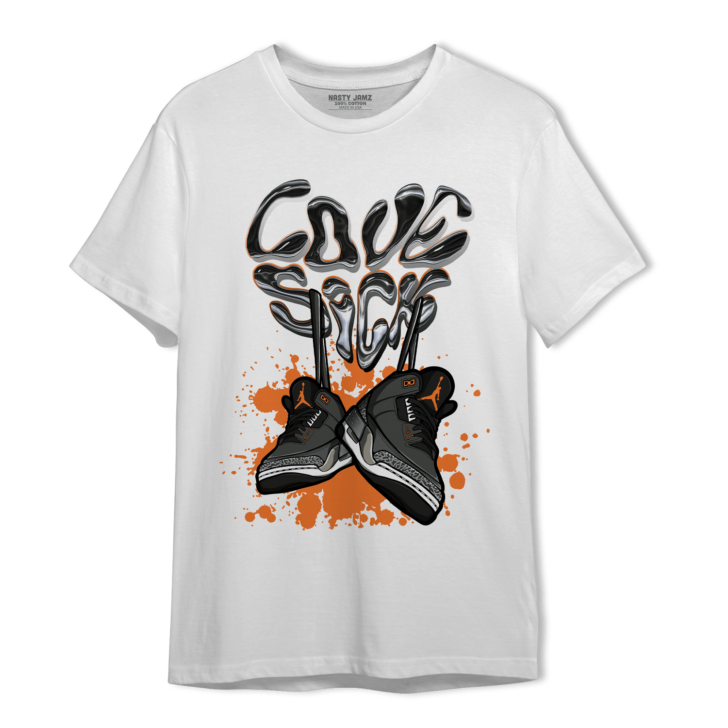 Fear Pack 3s T Shirt Match Sneaker Love Sick - NastyJamz