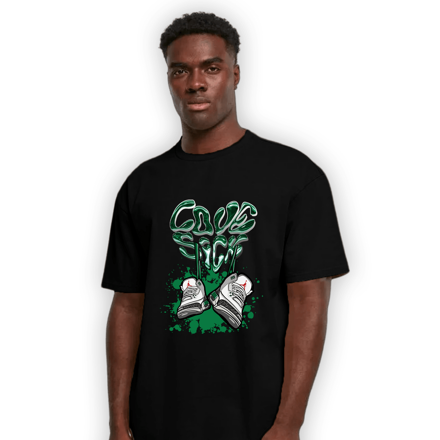 Lucky Green 3s T Shirt Match Sneaker Love Sick - NastyJamz