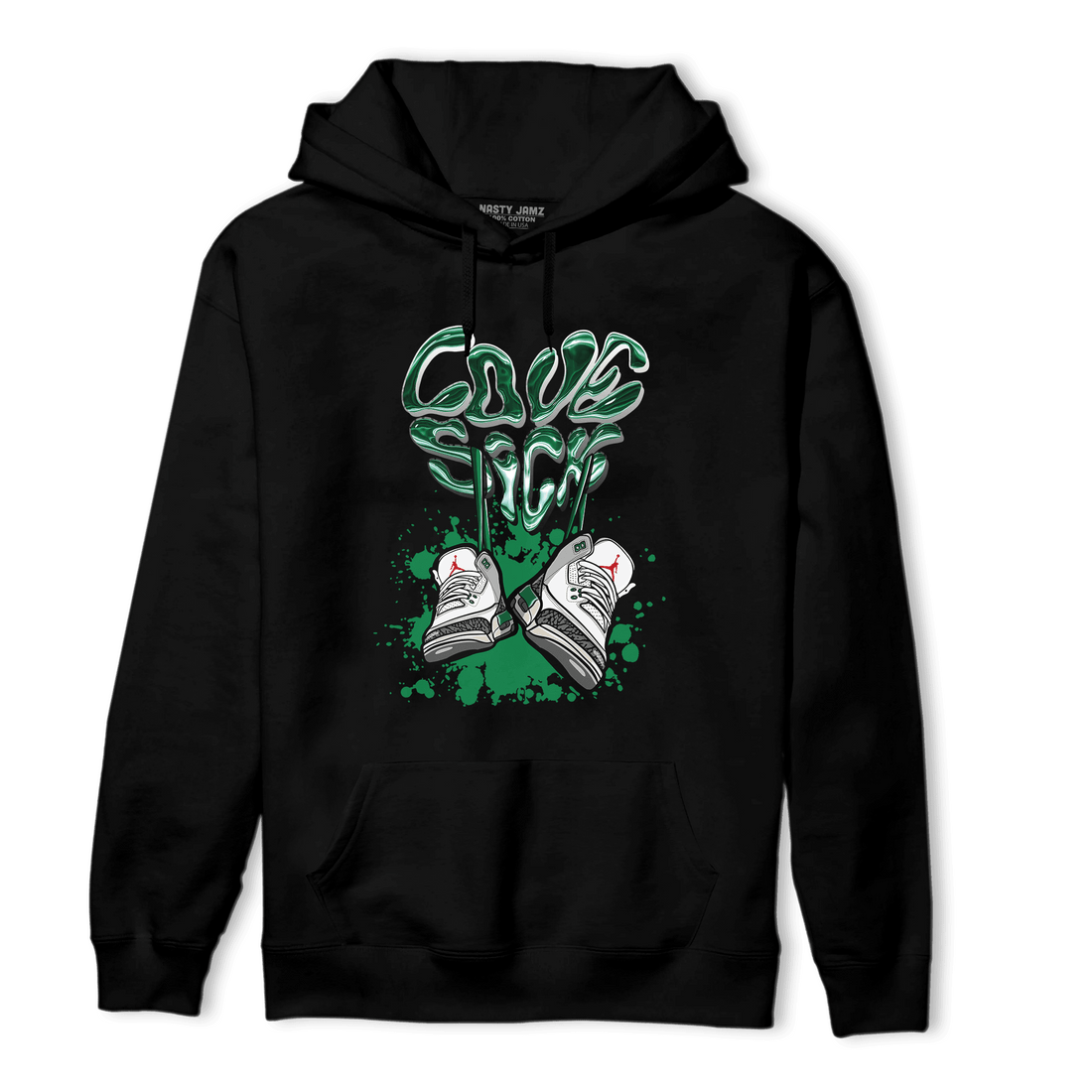 Lucky Green 3s Hoodie Match Sneaker Love Sick - NastyJamz