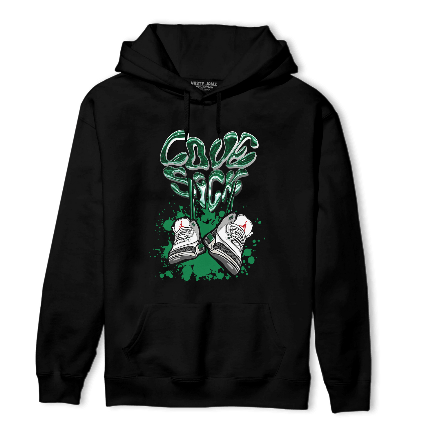 Lucky Green 3s Hoodie Match Sneaker Love Sick - NastyJamz