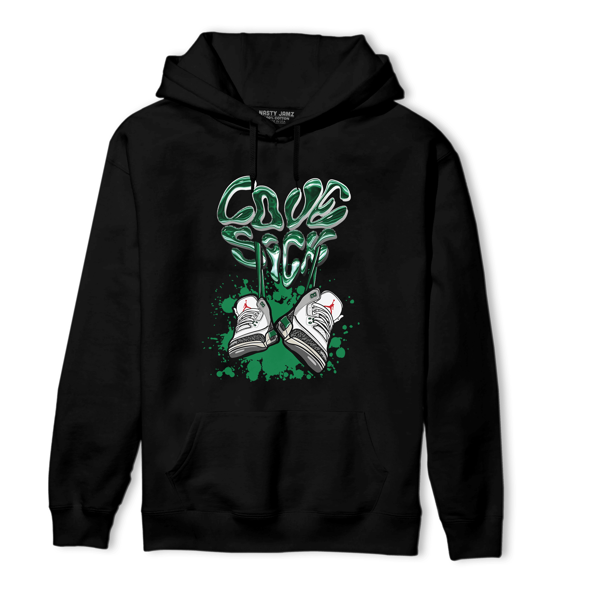 Lucky Green 3s Hoodie Match Sneaker Love Sick - NastyJamz
