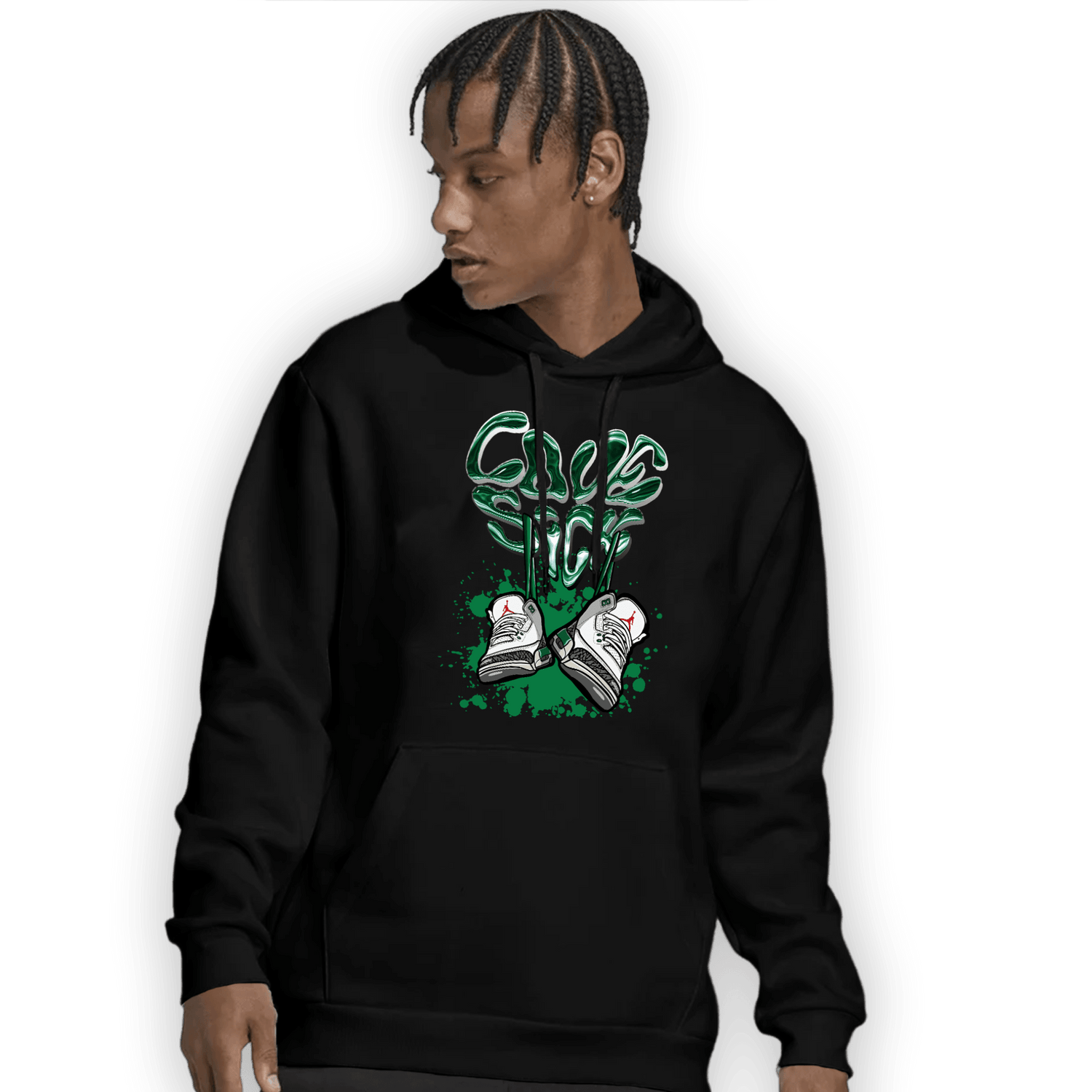 Lucky Green 3s Hoodie Match Sneaker Love Sick - NastyJamz