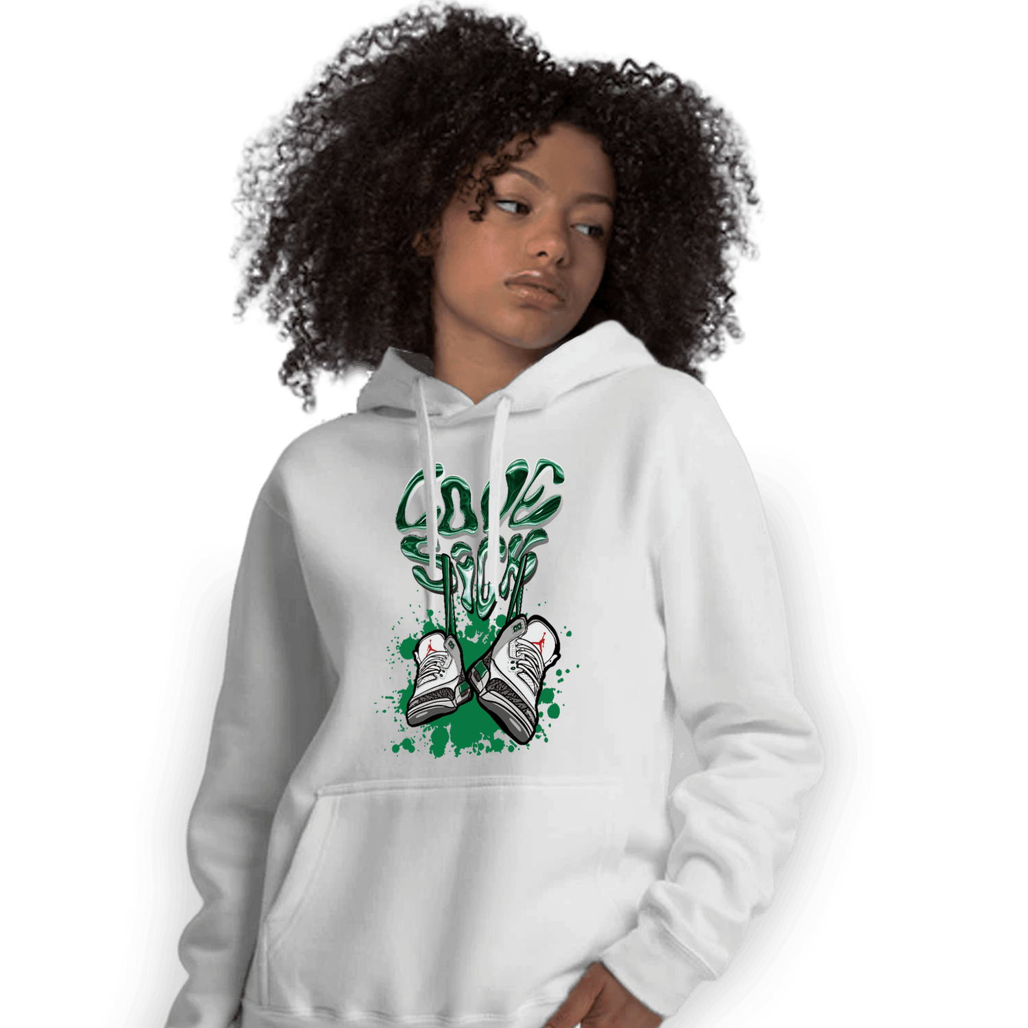 Lucky Green 3s Hoodie Match Sneaker Love Sick - NastyJamz