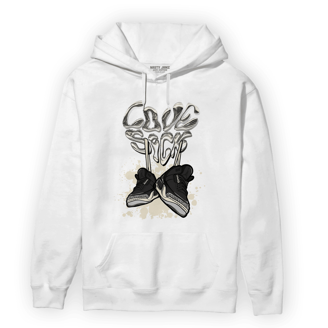 Off Noir 3s Hoodie Match Sneaker Love Sick - NastyJamz