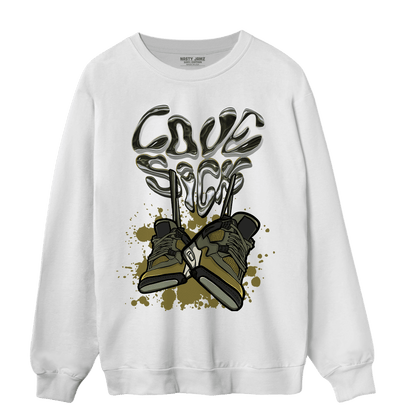 SE Craft Medium Olive 4s Sweatshirt Match Sneaker Love Sick - NastyJamz