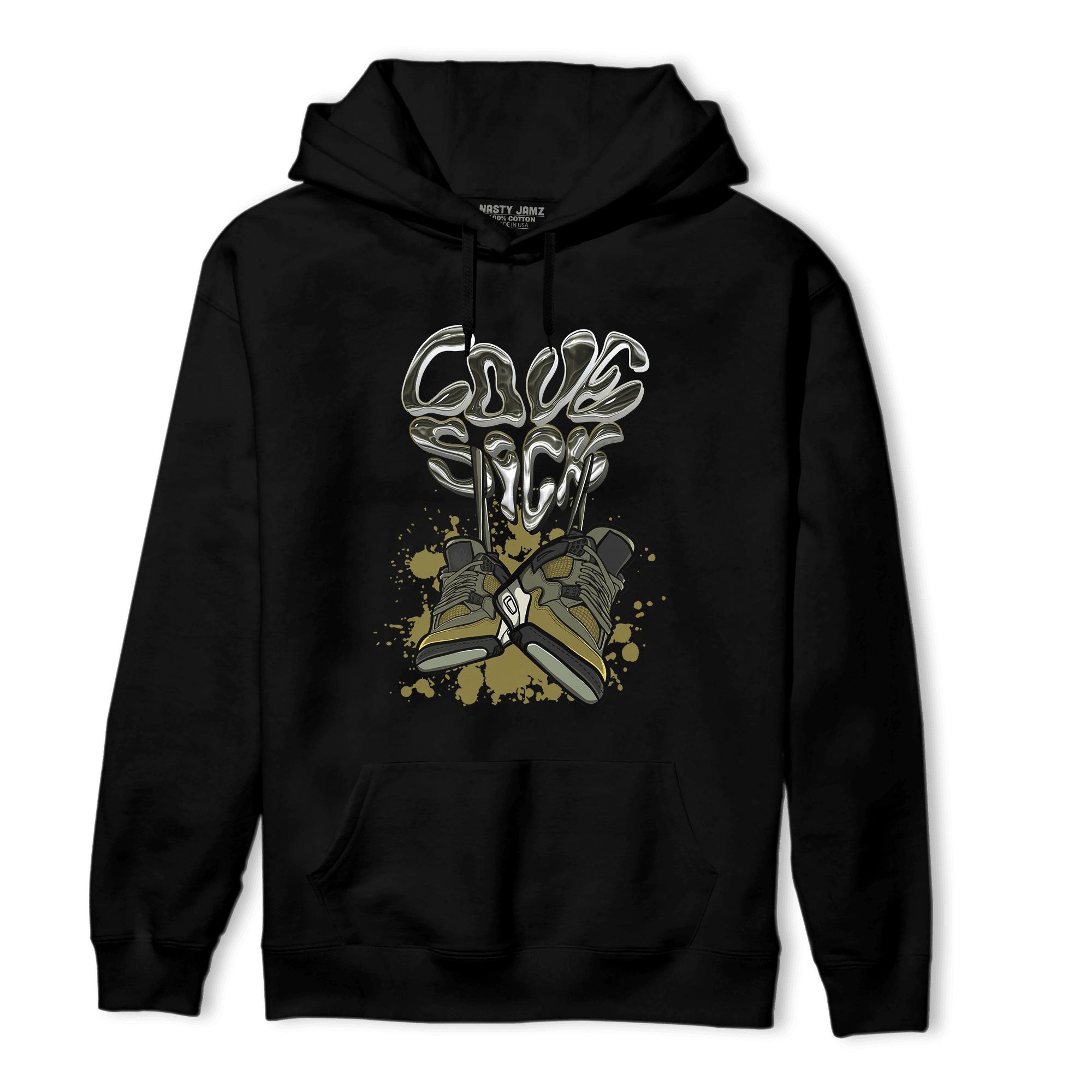 SE Craft Medium Olive 4s Hoodie Match Sneaker Love Sick - NastyJamz