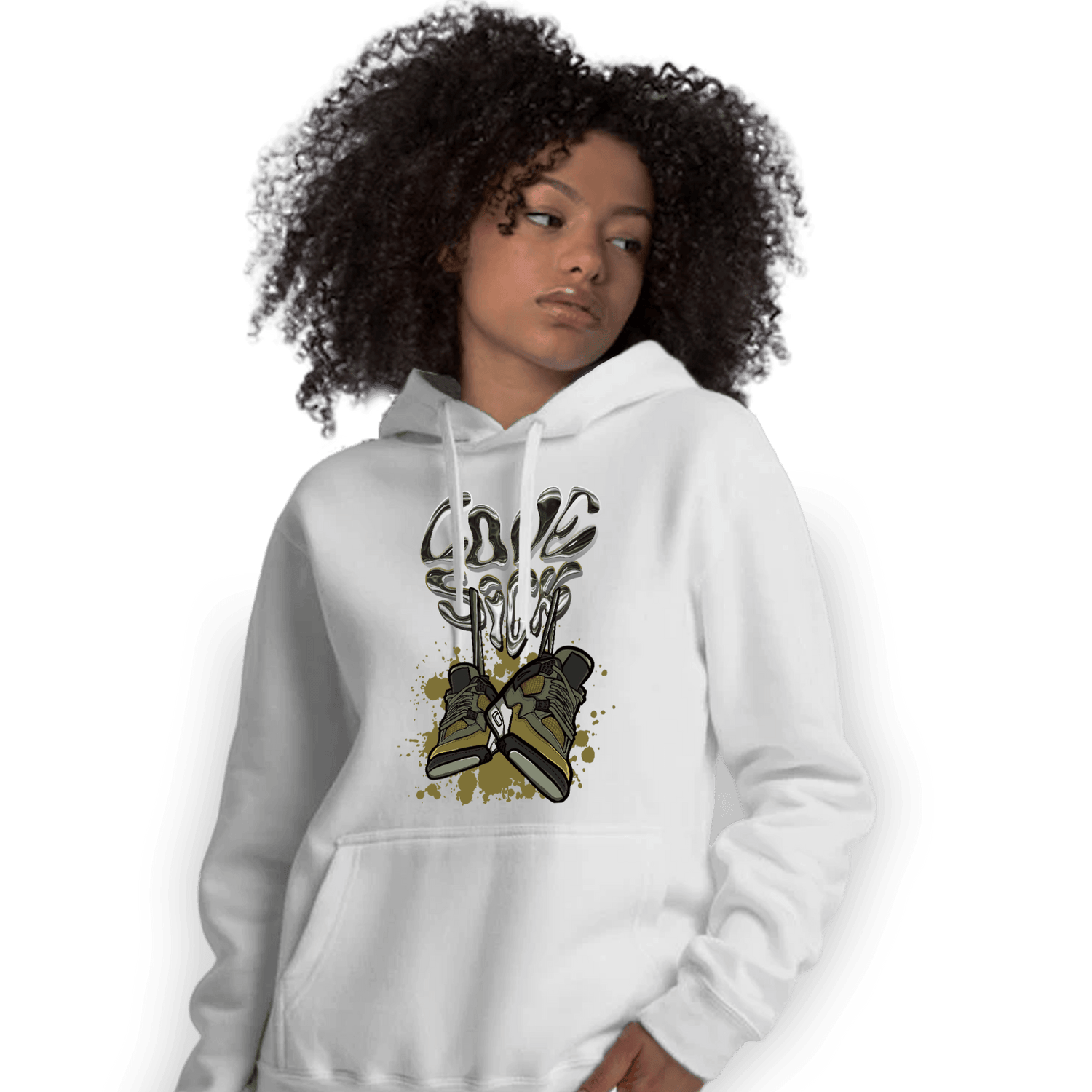 SE Craft Medium Olive 4s Hoodie Match Sneaker Love Sick - NastyJamz