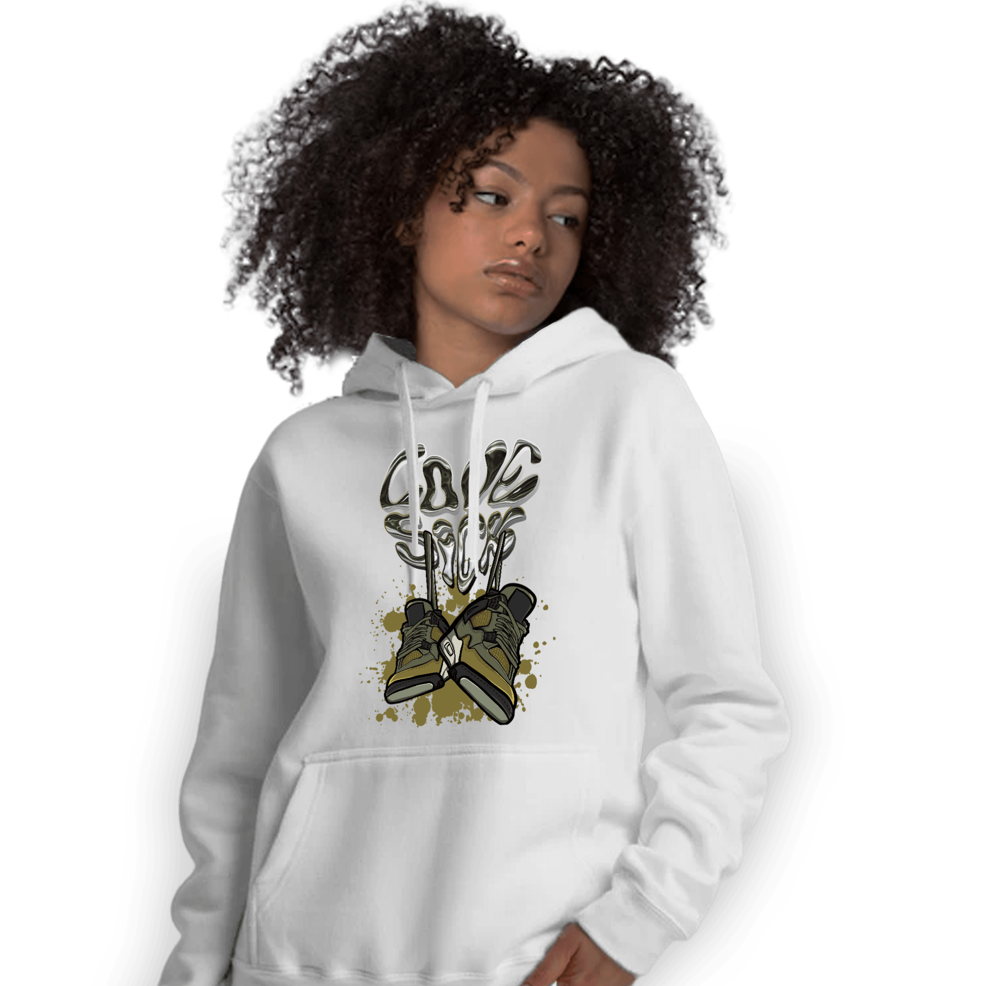 SE Craft Medium Olive 4s Hoodie Match Sneaker Love Sick - NastyJamz