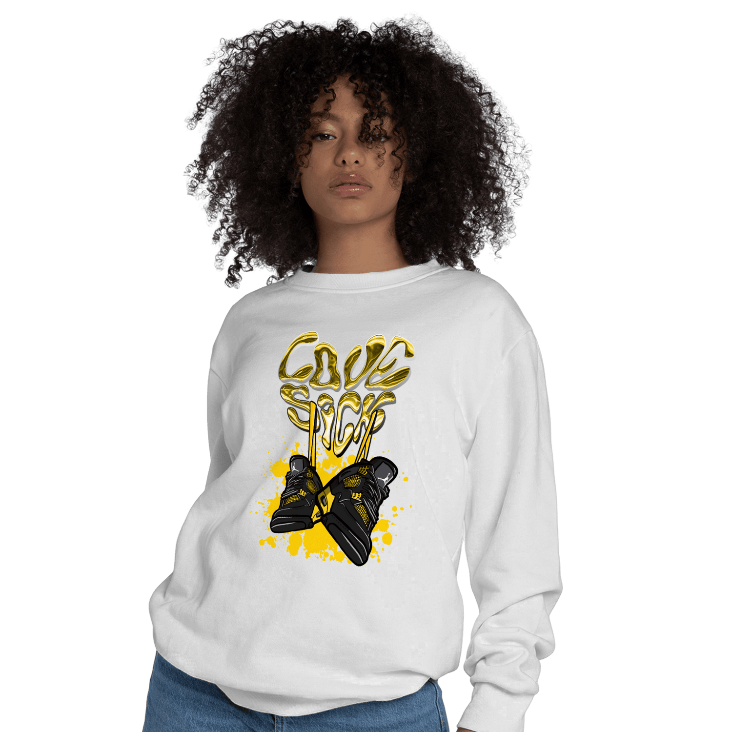 Thunder 4s Sweatshirt Match Sneaker Love Sick - NastyJamz