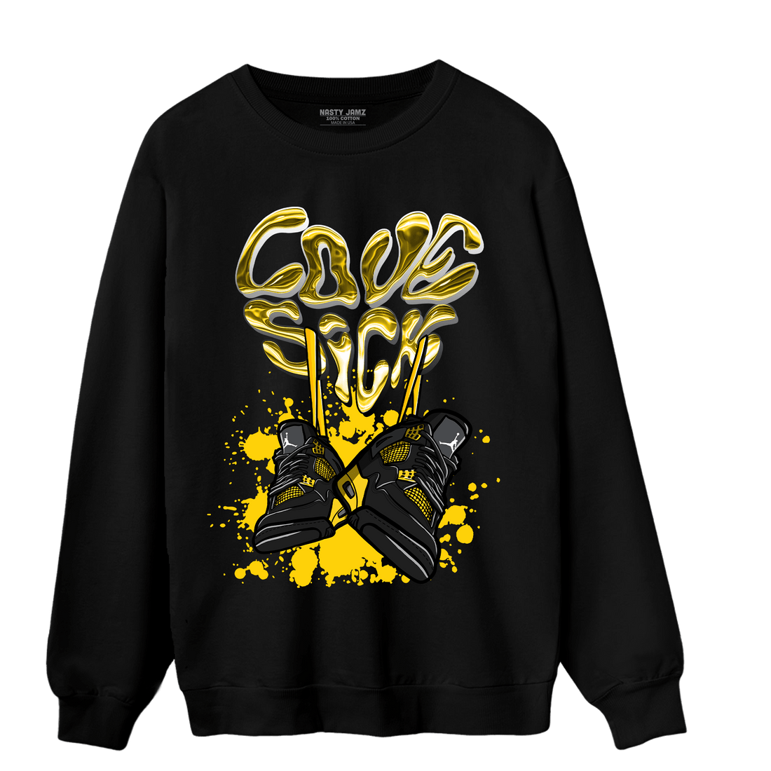 Thunder 4s Sweatshirt Match Sneaker Love Sick - NastyJamz