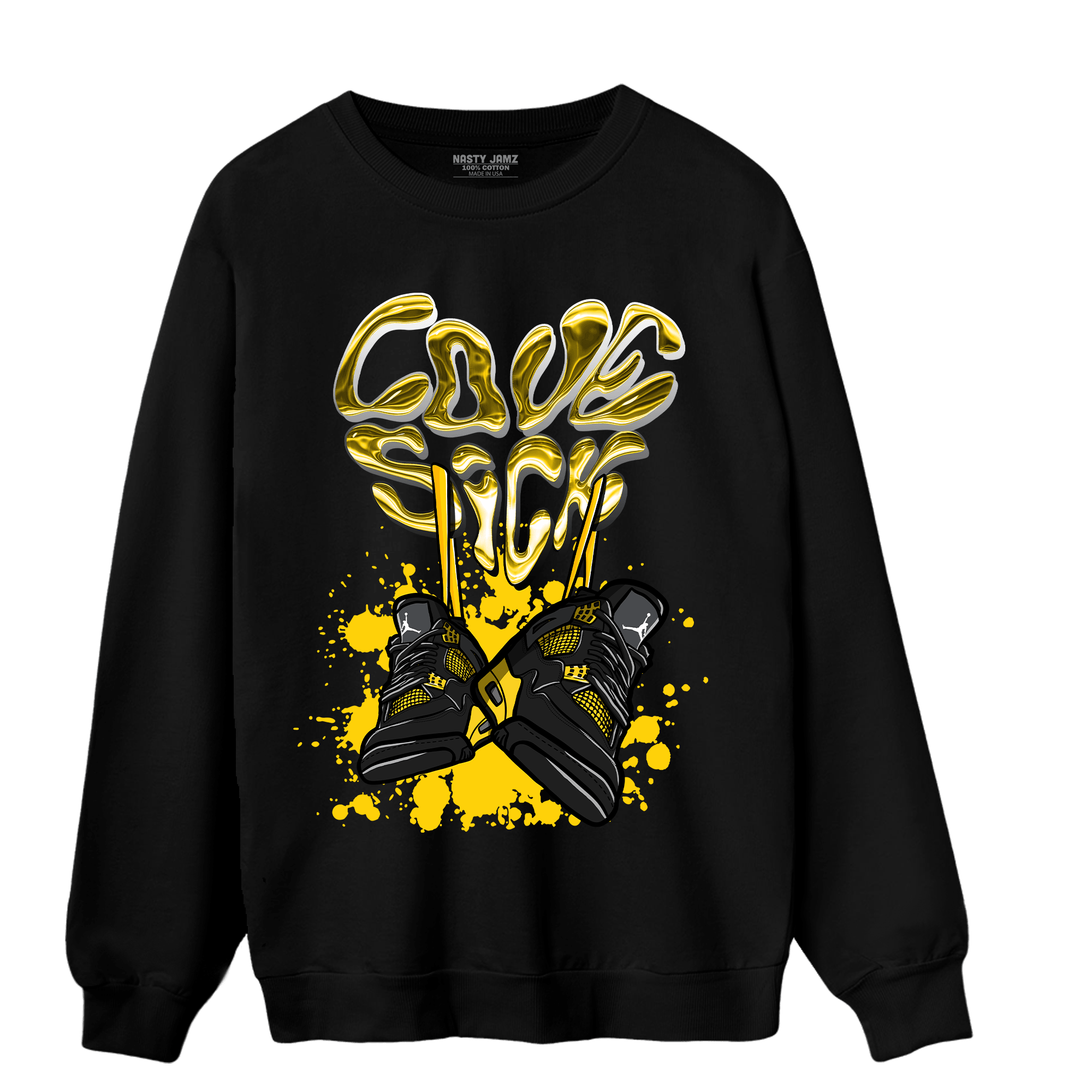 Thunder 4s Sweatshirt Match Sneaker Love Sick - NastyJamz