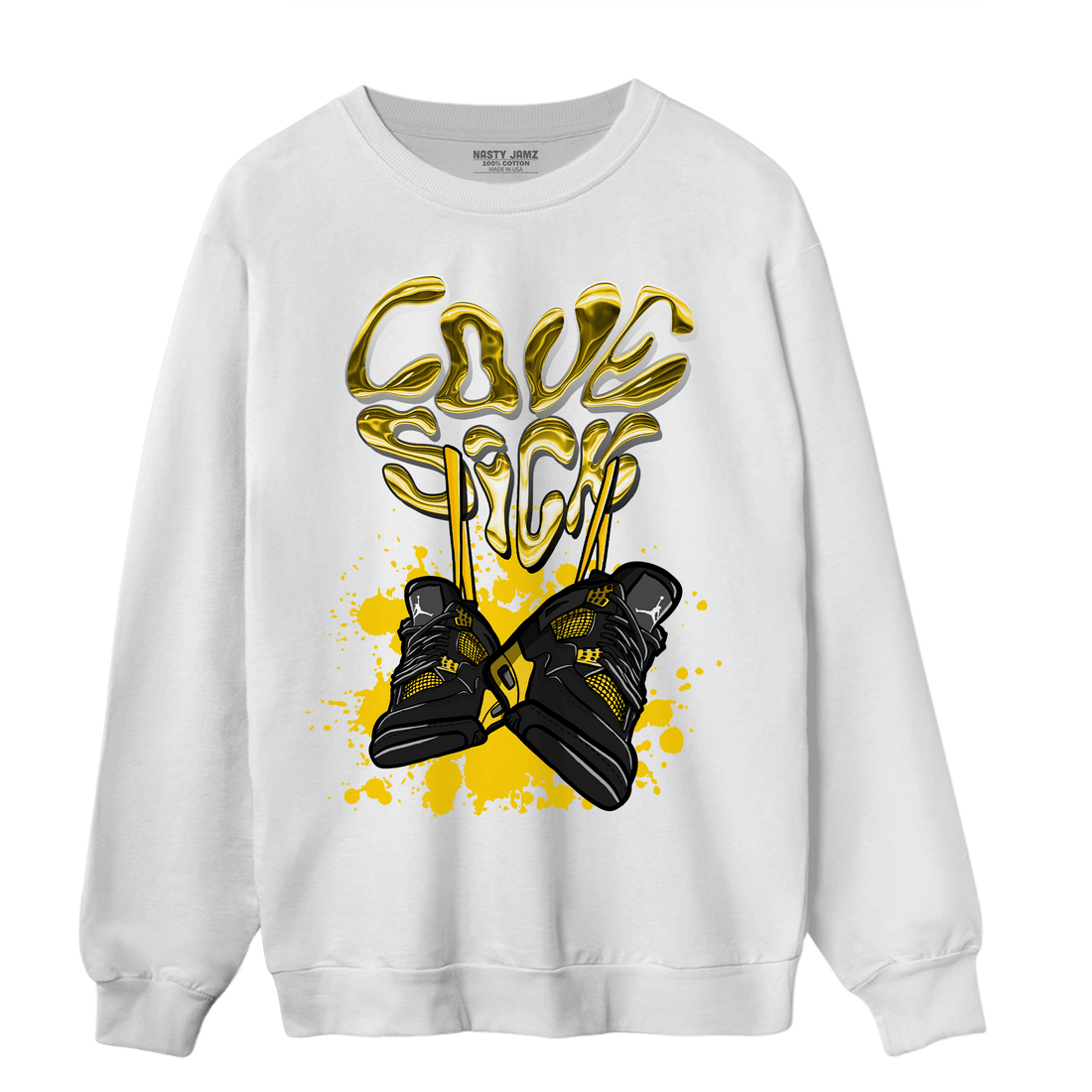 Thunder 4s Sweatshirt Match Sneaker Love Sick - NastyJamz