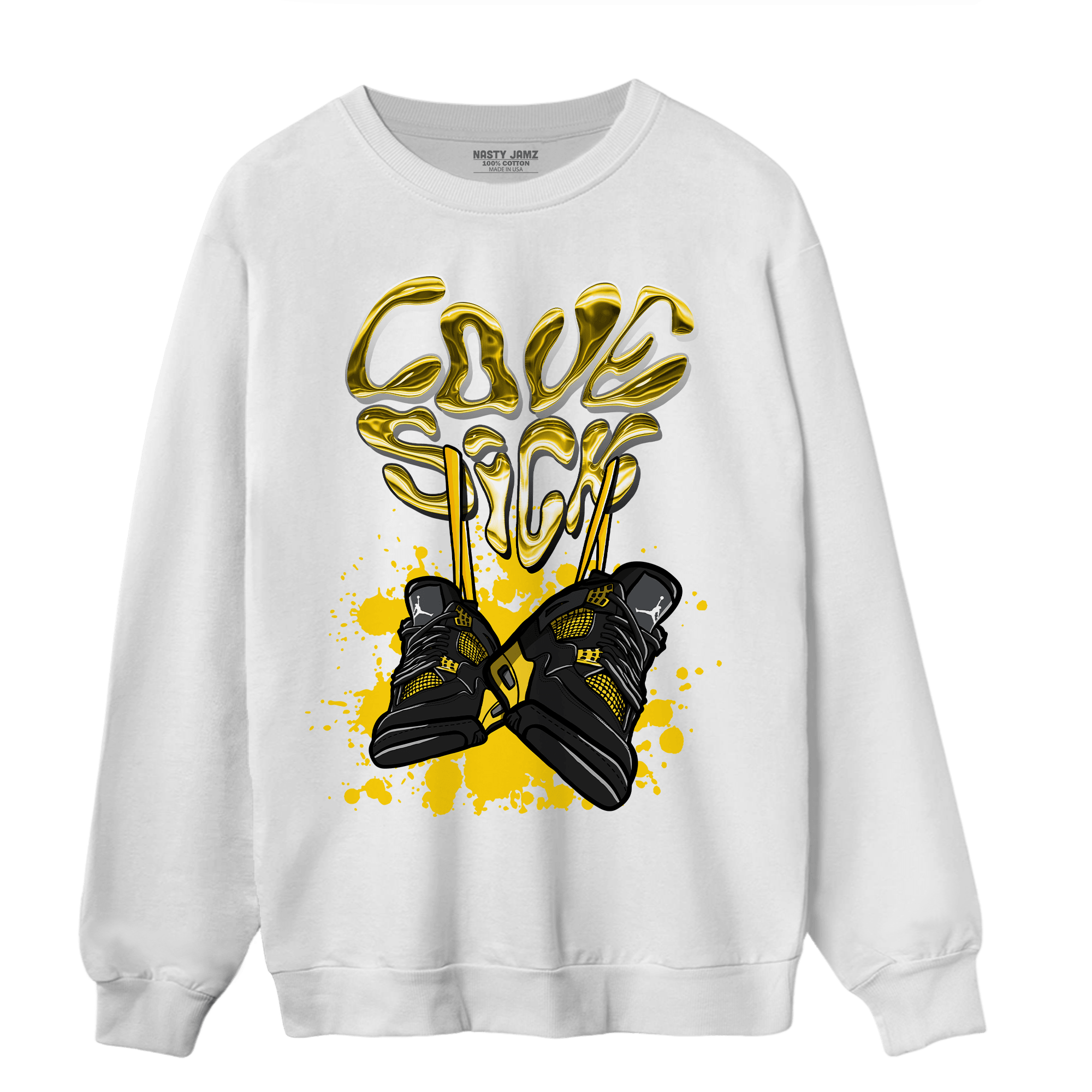 Thunder 4s Sweatshirt Match Sneaker Love Sick - NastyJamz