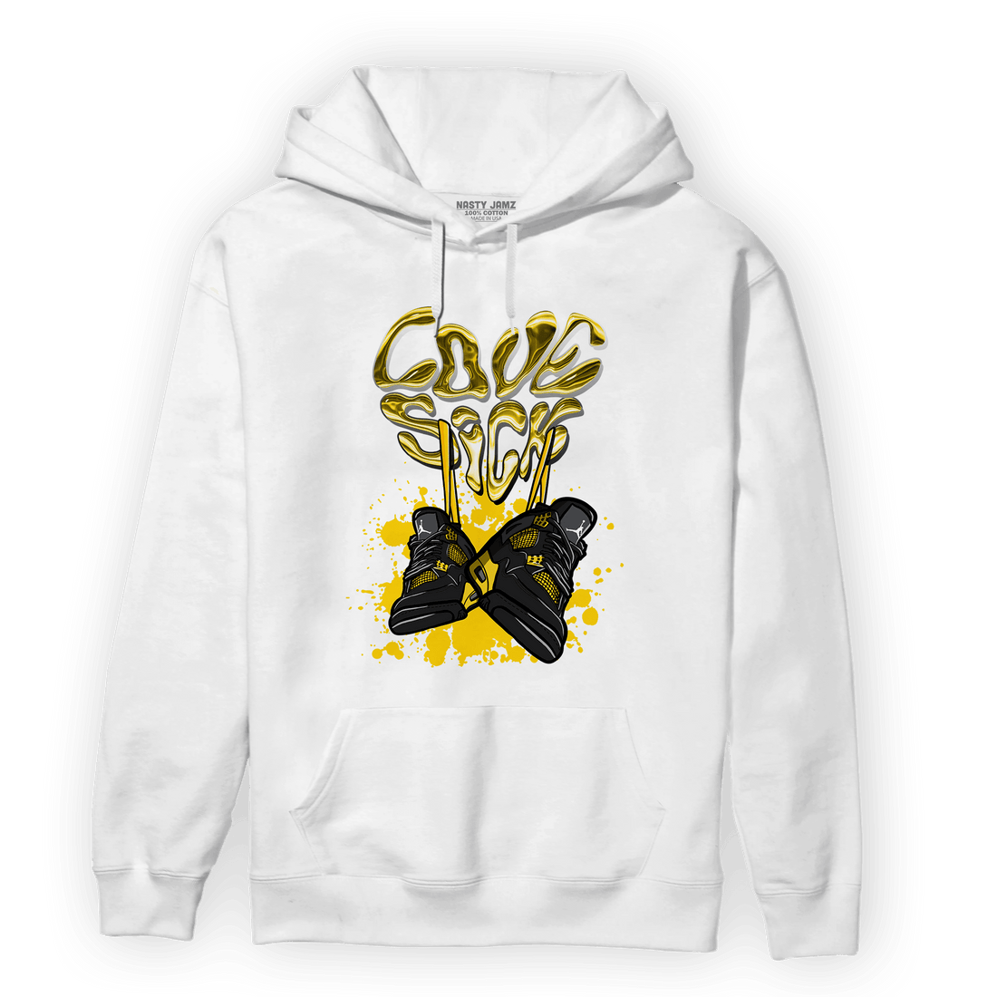 Thunder 4s Hoodie Match Sneaker Love Sick - NastyJamz