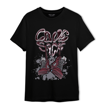 Burgundy 5s T Shirt Match Sneaker Love Sick - NastyJamz