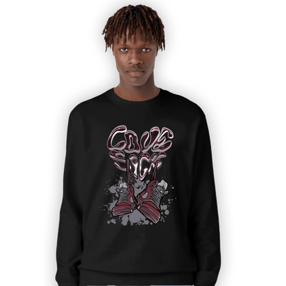 Burgundy 5s Sweatshirt Match Sneaker Love Sick - NastyJamz