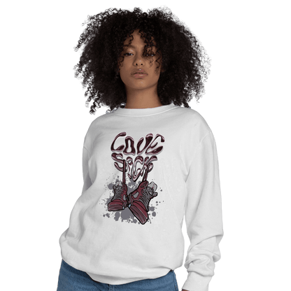 Burgundy 5s Sweatshirt Match Sneaker Love Sick - NastyJamz
