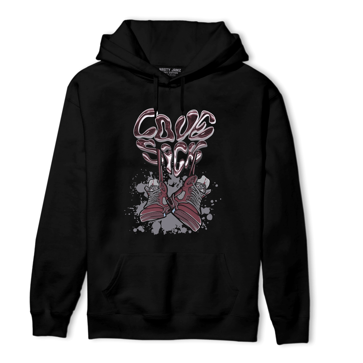 Burgundy 5s Hoodie Match Sneaker Love Sick - NastyJamz