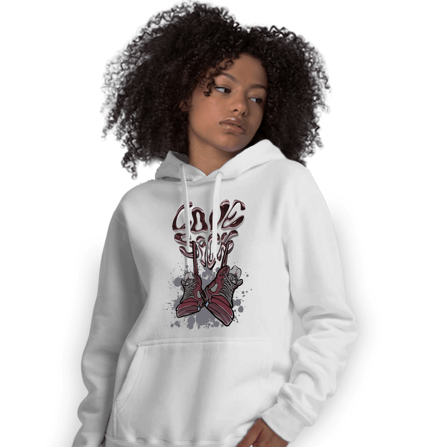 Burgundy 5s Hoodie Match Sneaker Love Sick - NastyJamz