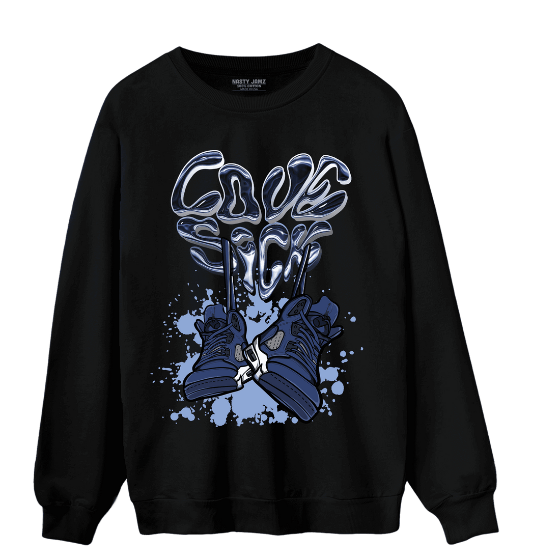 Midnight Navy 5s Sweatshirt Match Sneaker Love Sick - NastyJamz