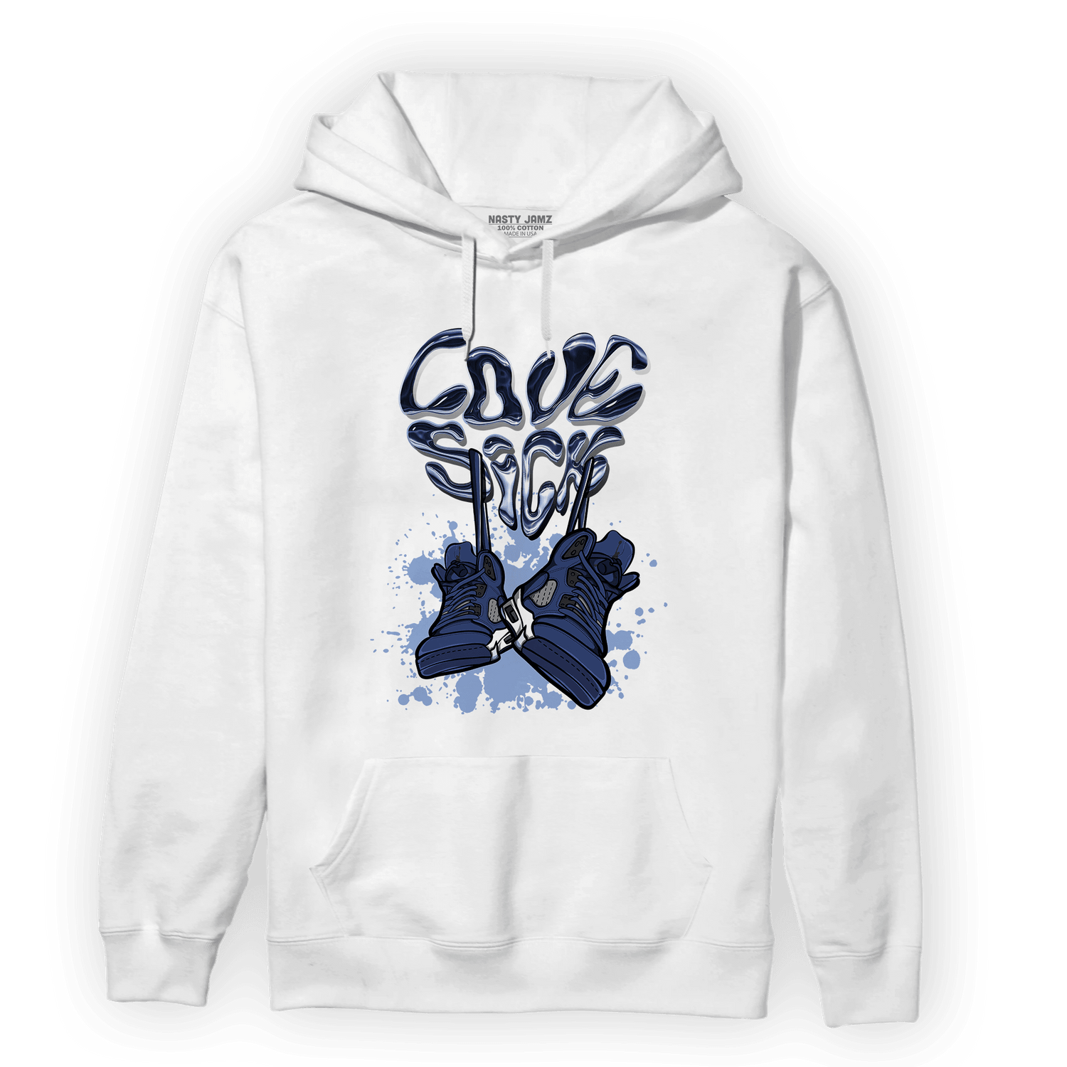 Midnight Navy 5s Hoodie Match Sneaker Love Sick - NastyJamz