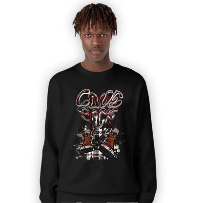 Plaid 5s Sweatshirt Match Sneaker Love Sick - NastyJamz