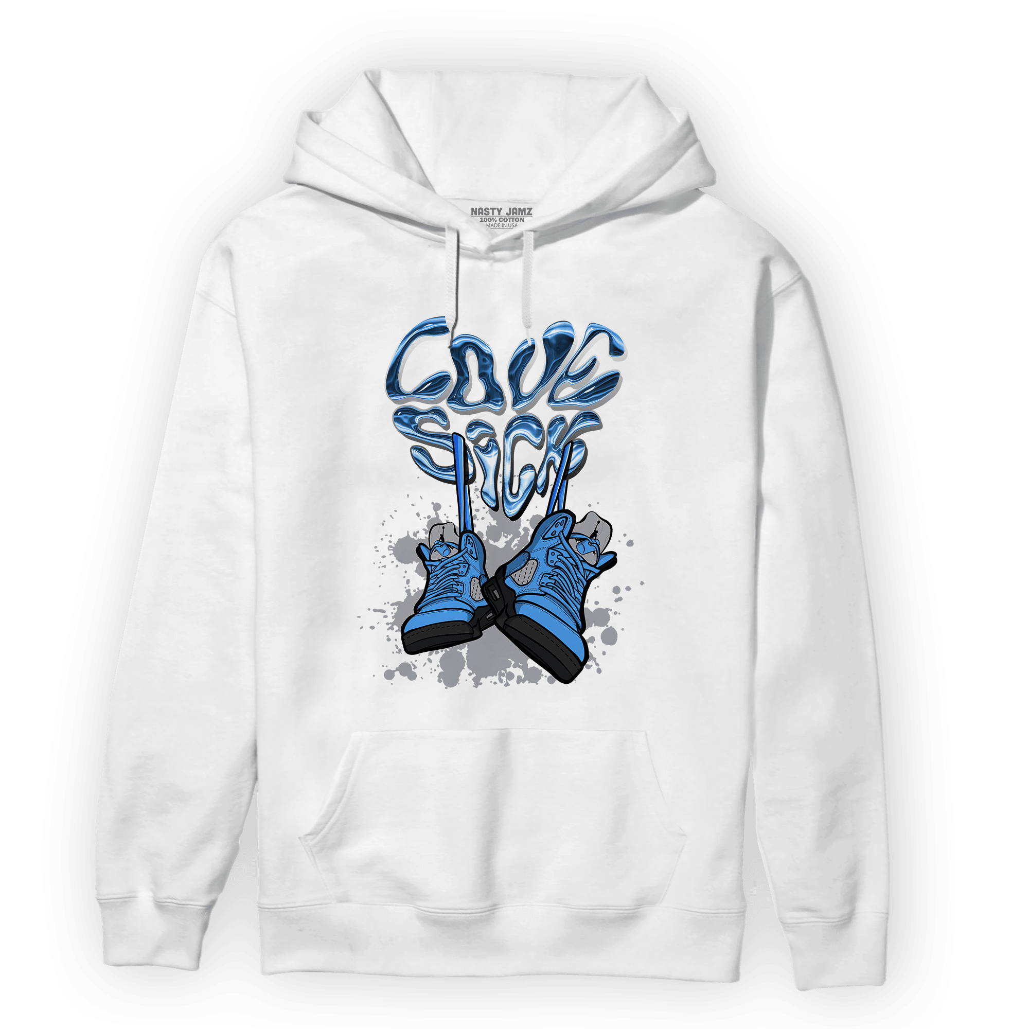 University Blue 5s Hoodie Match Sneaker Love Sick - NastyJamz