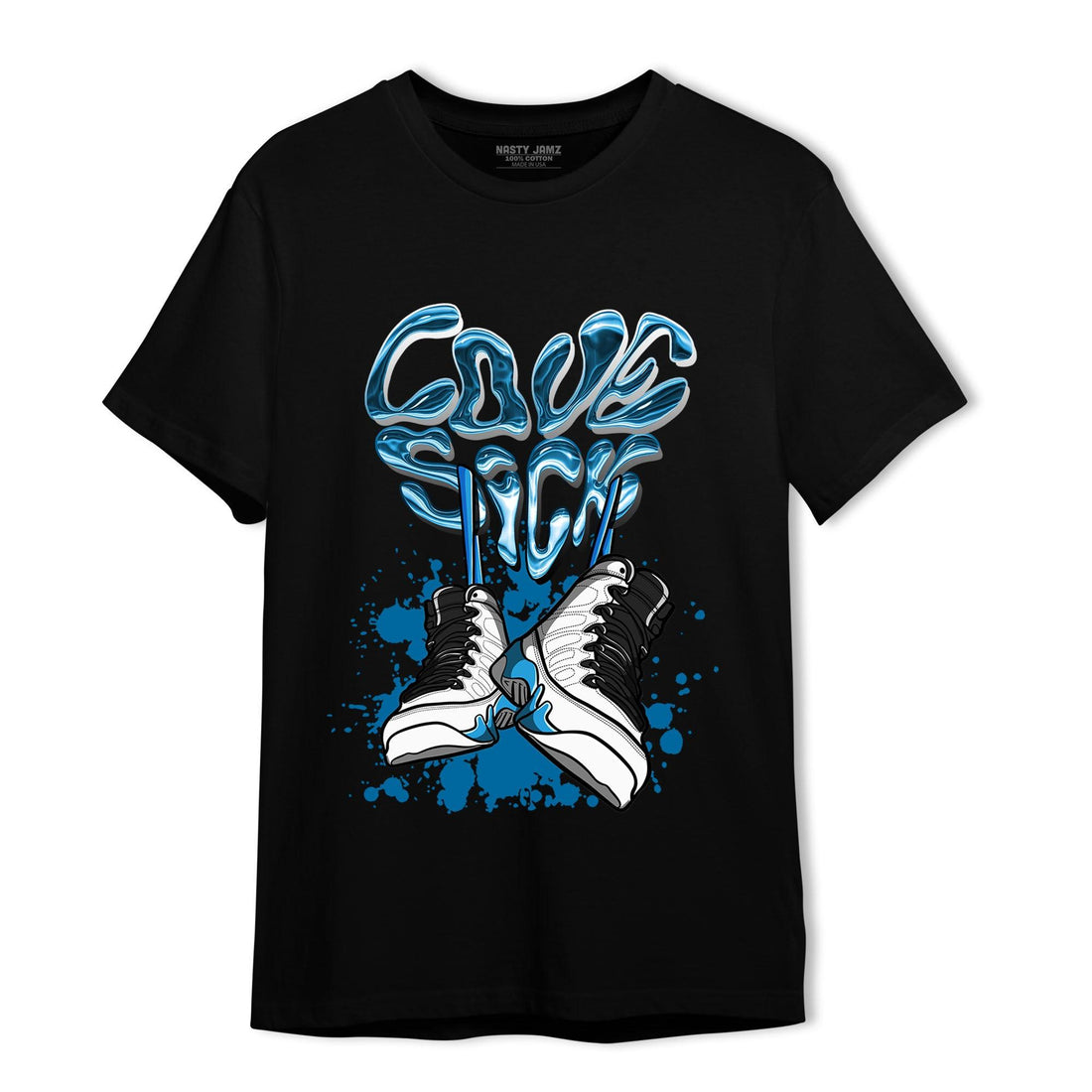 Powder Blue 9s T Shirt Match Sneaker Love Sick - NastyJamz