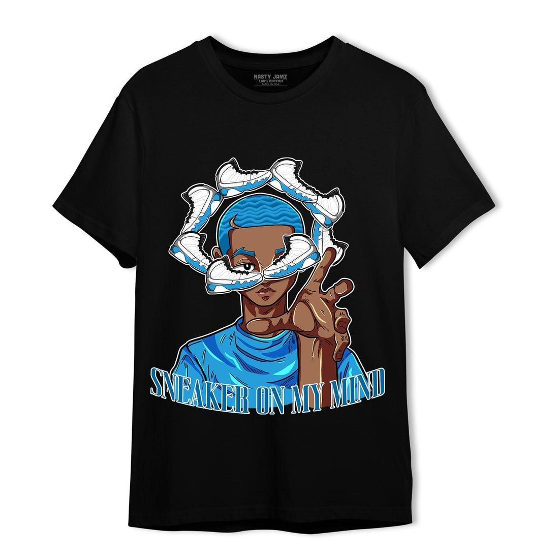 Powder Blue 9s T Shirt Match Sneaker On My Mind - NastyJamz
