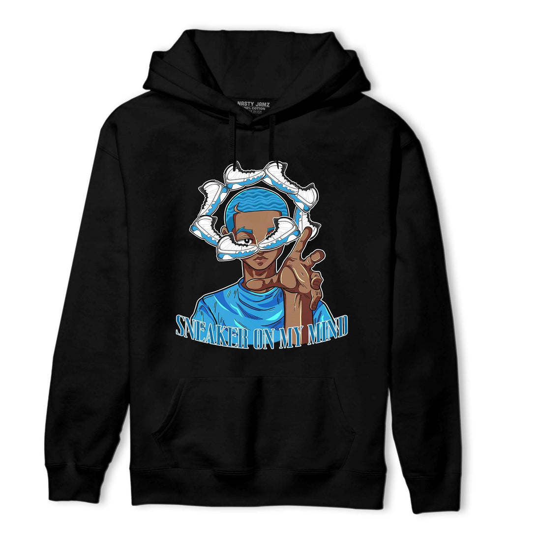 Powder Blue 9s Hoodie Match Sneaker On My Mind - NastyJamz