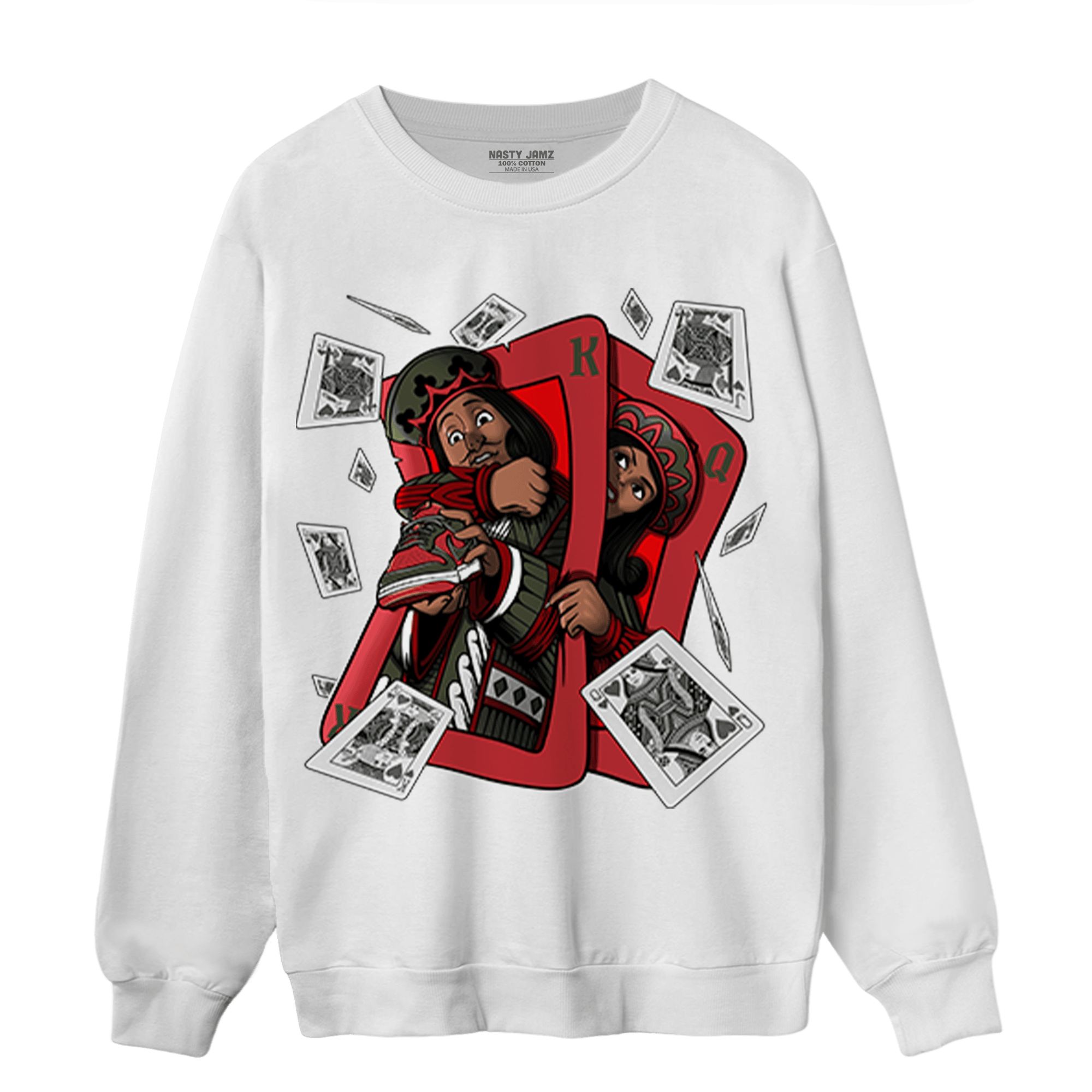 Dunk Low Mystic Red Khaki Sweatshirt Match Sneaker Playing Card - NastyJamz