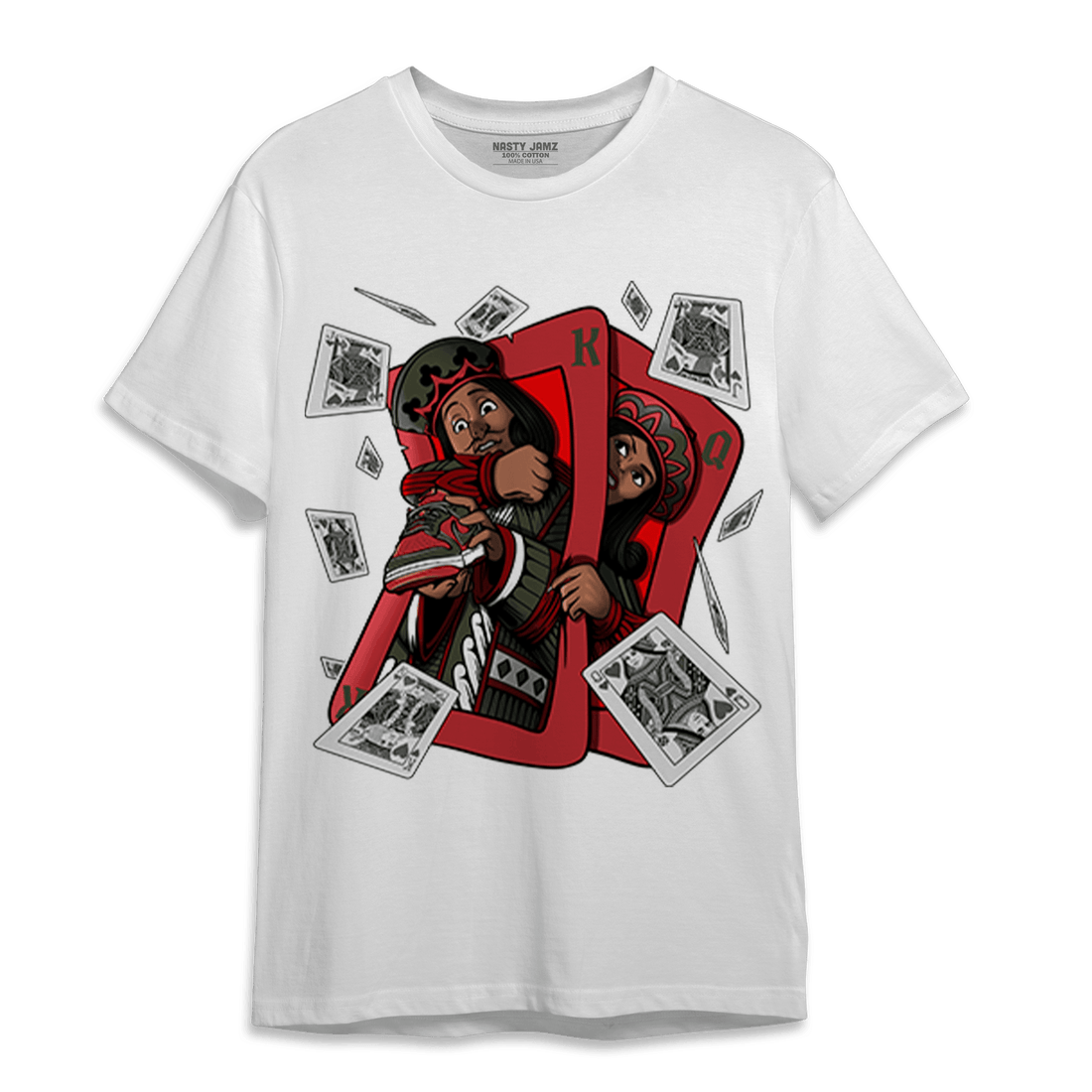 Dunk Low Mystic Red Khaki T Shirt Match Sneaker Playing Card - NastyJamz