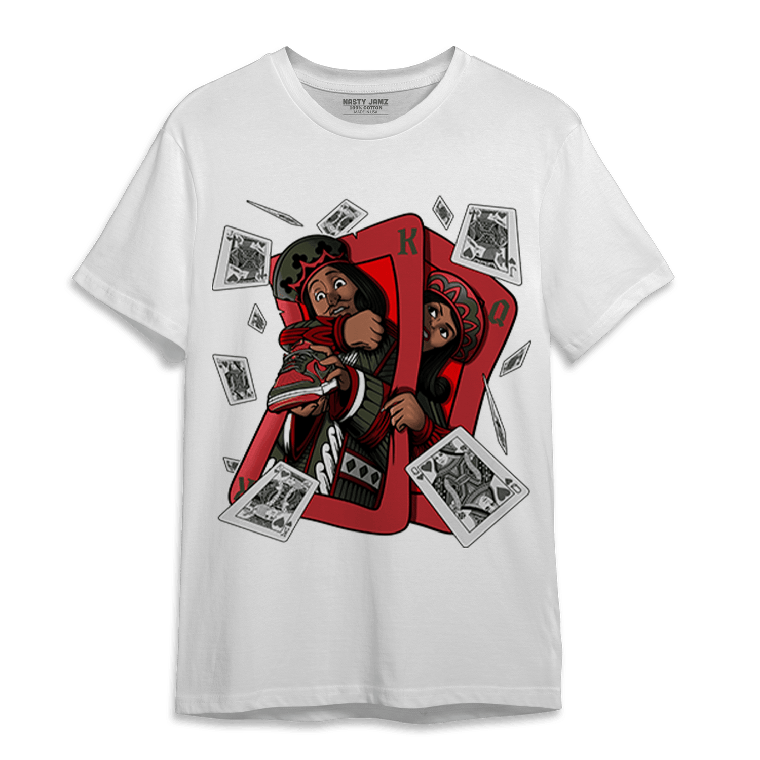 Dunk Low Mystic Red Khaki T Shirt Match Sneaker Playing Card - NastyJamz